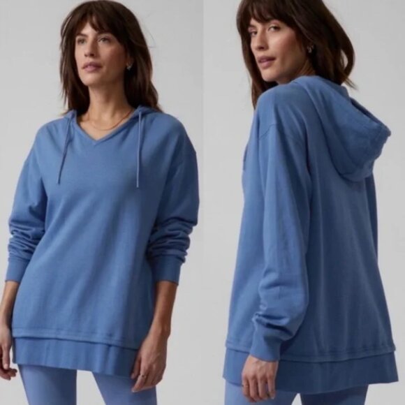 Athleta Sundown Alliance Hoodie Sweatshirt Cottage Blue S - Picture 1 of 11